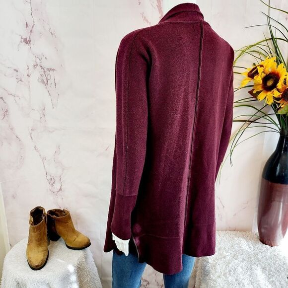 Rachel Zoe open front purple eggplant color cardigan sweater - Picture 4 of 6